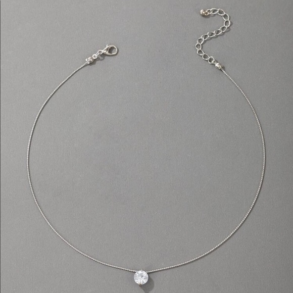 Cubic Zirconia Silver Necklace - Picture 7 of 8